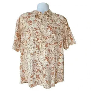 ROWN Short Sleeve Button Down Collared Hawaiian Print Shirt / Size XL